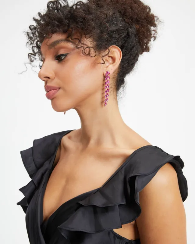 Andrea Drop Earrings - Fuchsia - FINAL SALE made by Vici