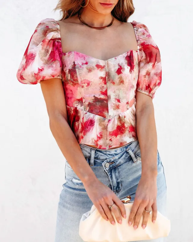 Palace Queen Puff Sleeve Peplum Corset Top - FINAL SALE made by Vici