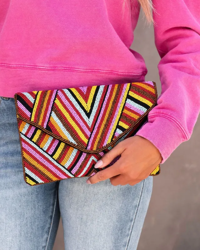 Fun Times Beaded Clutch - Multicolor - FINAL SALE sold by Vici