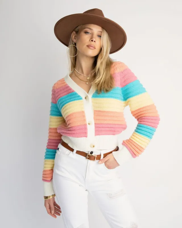 Sky High Striped Cardigan - FINAL SALE sold by Vici