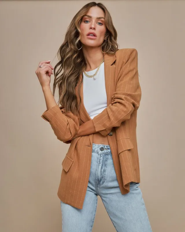 Amber Linen Blend Blazer - FINAL SALE sold by Vici