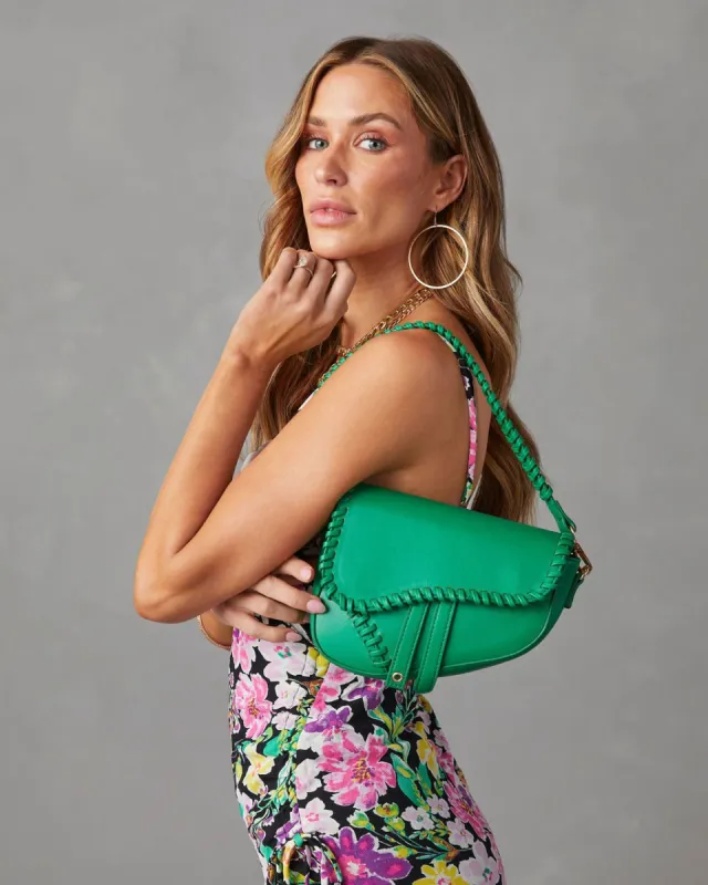 Sloane Faux Leather Crossbody Bag - Green - FINAL SALE sold by Vici
