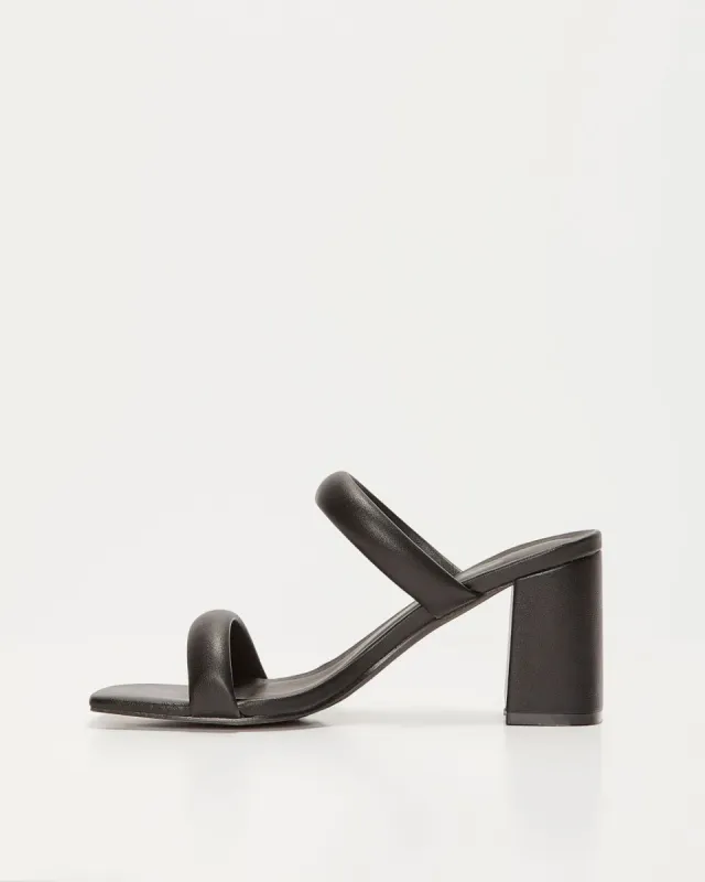 Schena Square Toe Heeled Sandal - Black - FINAL SALE sold by Vici