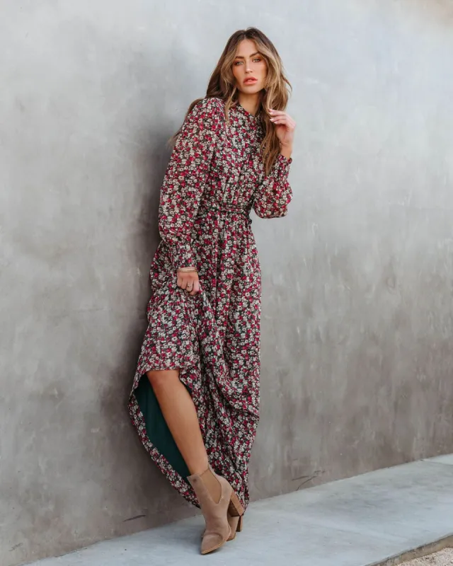 Falling For Me Floral Cutout Maxi Dress - FINAL SALE sold by Vici