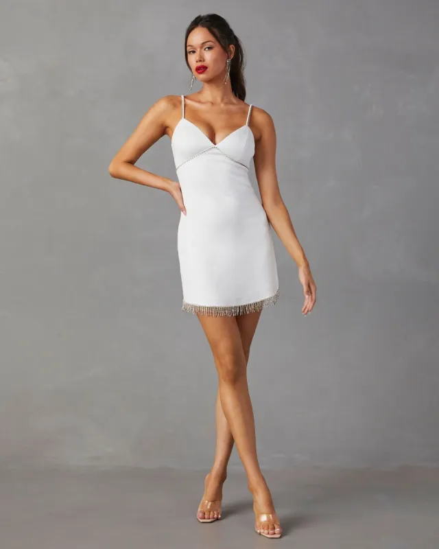 My Playful Side Mini Dress - White - FINAL SALE sold by Vici