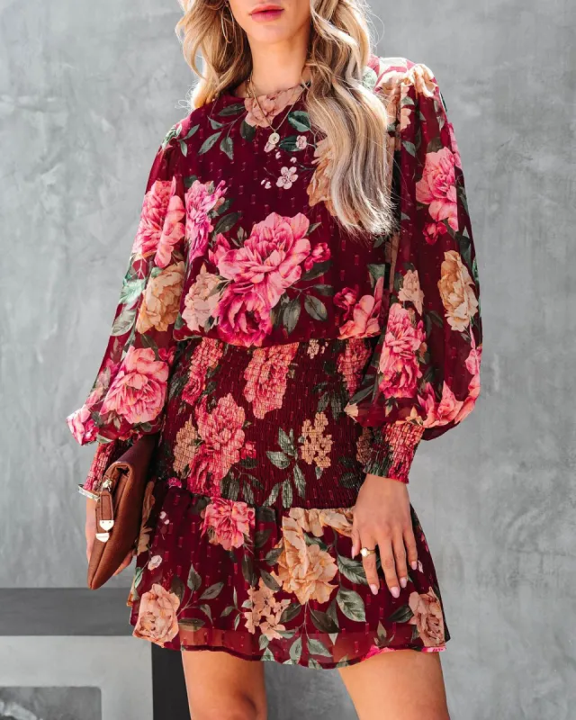 Short And Sweet Floral Smocked Mini Dress - FINAL SALE sold by Vici