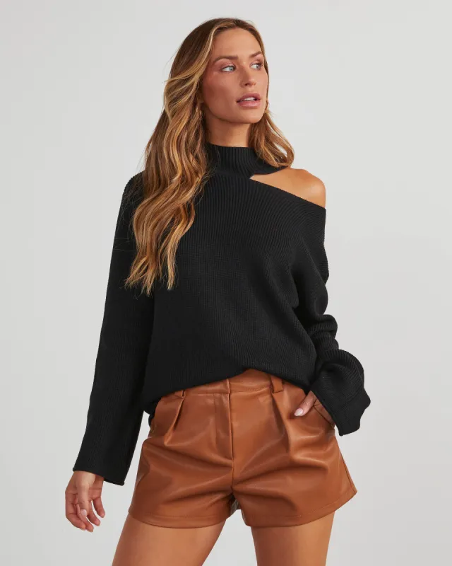 Indulgence Choker Cutout Sweater sold by Vici