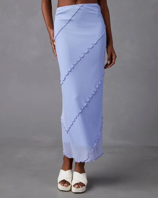 Markella Lettuce Trim Midi Skirt - Lavender - FINAL SALE sold by Vici