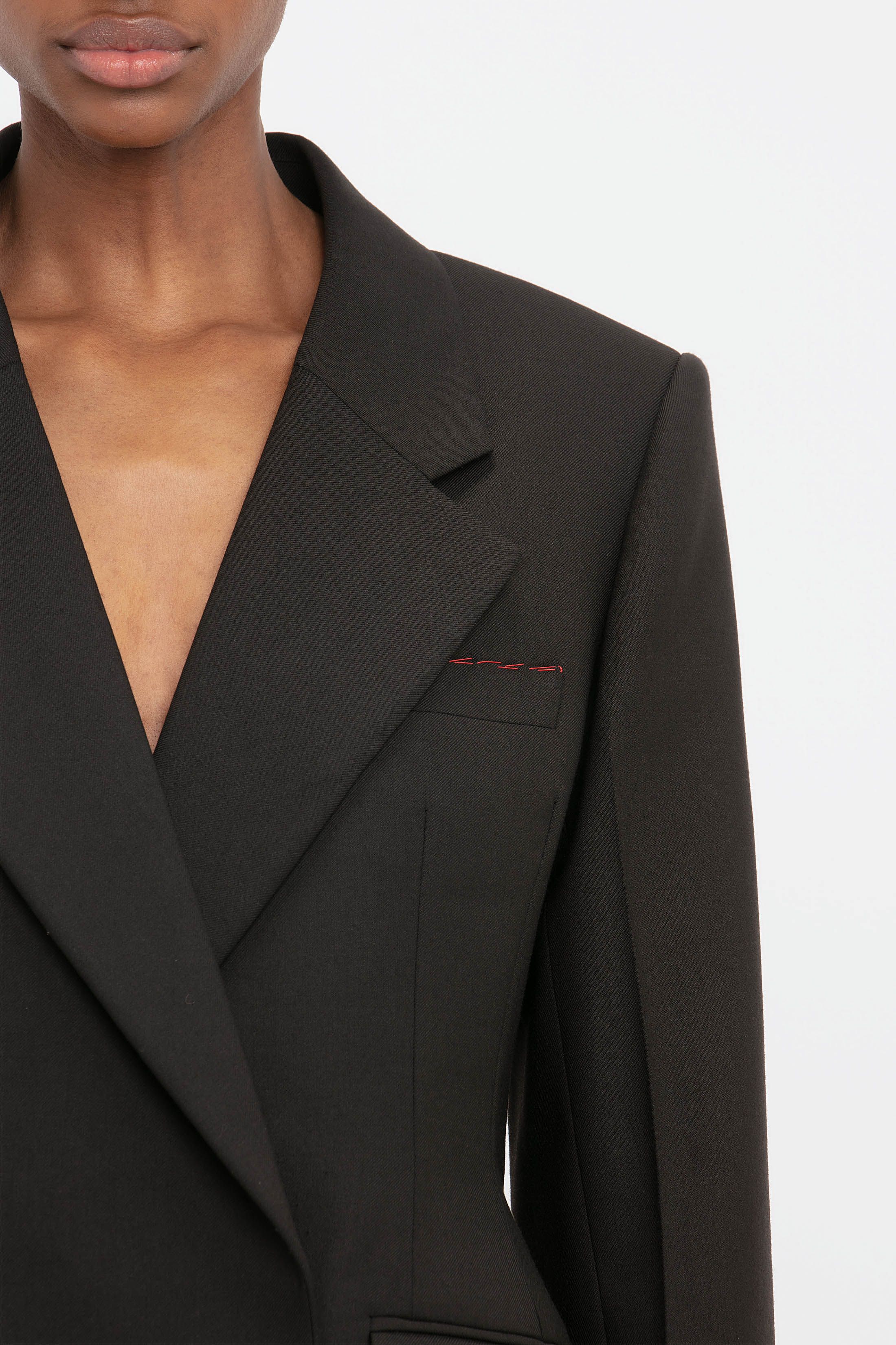 Waist Fitted Jacket In Black sold by Victoria Beckham product image thumbnail 5