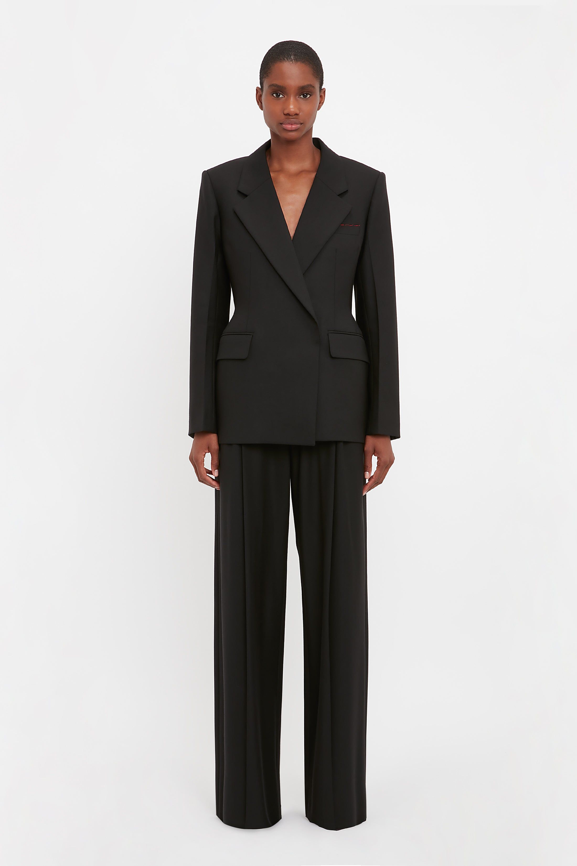 Waist Fitted Jacket In Black sold by Victoria Beckham product image thumbnail 2