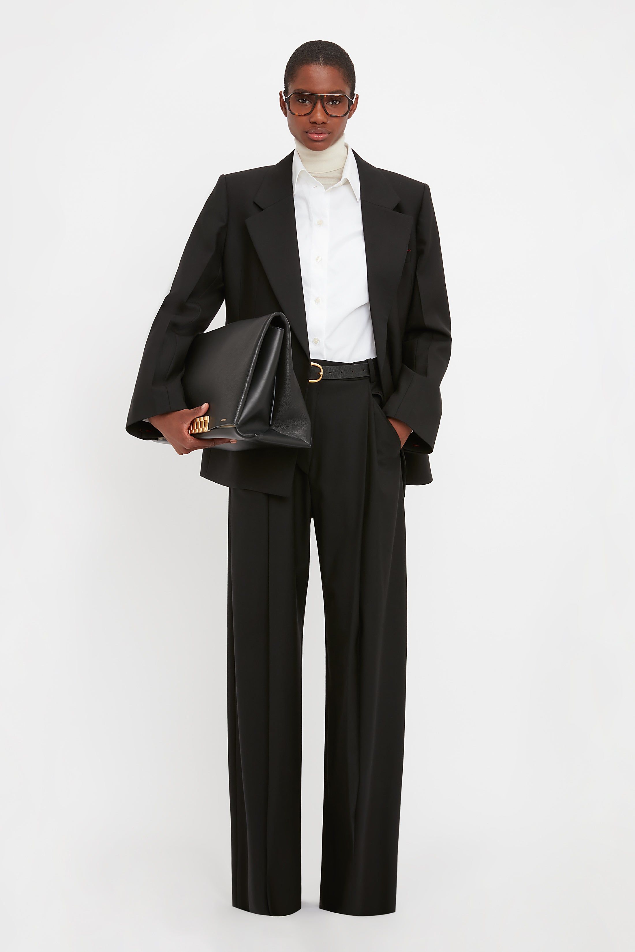 Waist Fitted Jacket In Black sold by Victoria Beckham product image thumbnail 4