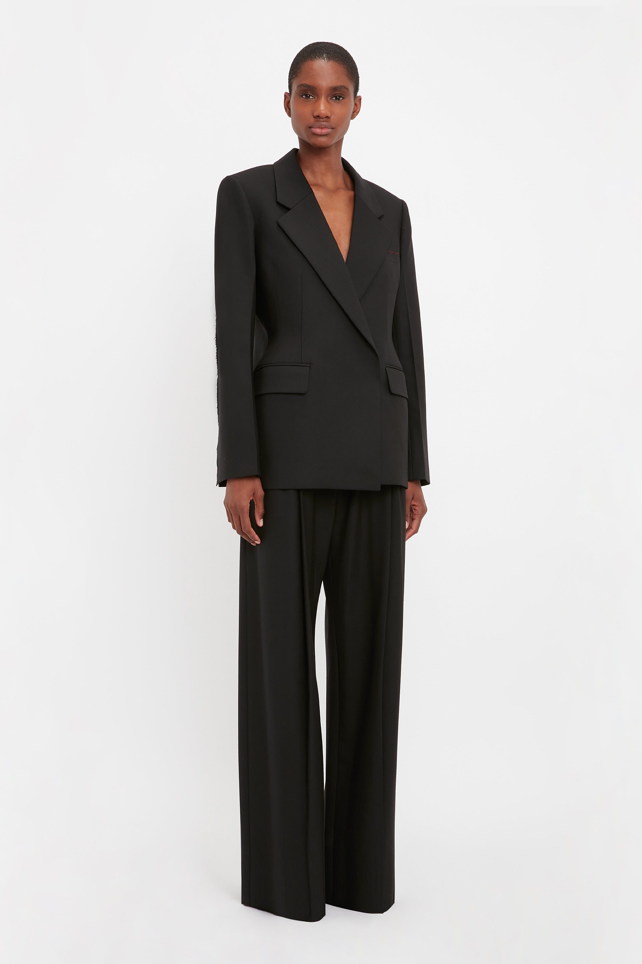 Waist Fitted Jacket In Black sold by Victoria Beckham product image thumbnail 3