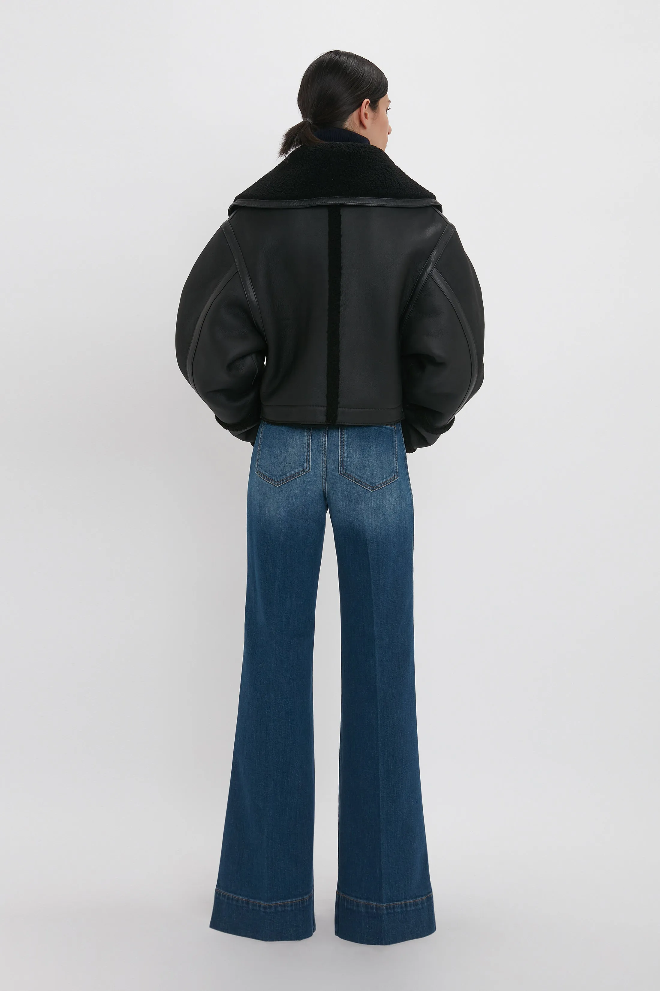 Shearling Jacket In Black sold by Victoria Beckham product image thumbnail 3