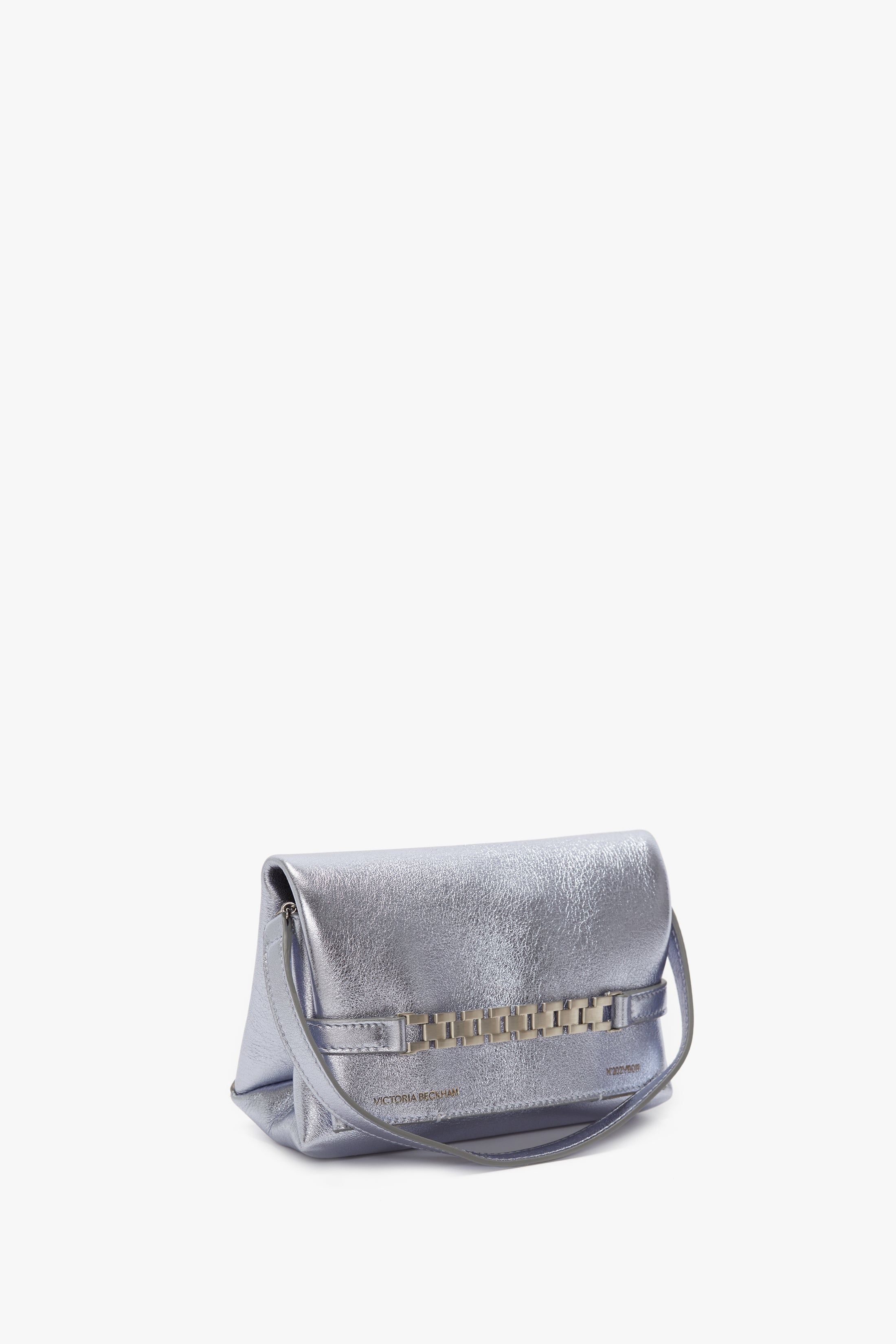 Mini Chain Pouch In Metallic Sky Leather sold by Victoria Beckham product image thumbnail 2