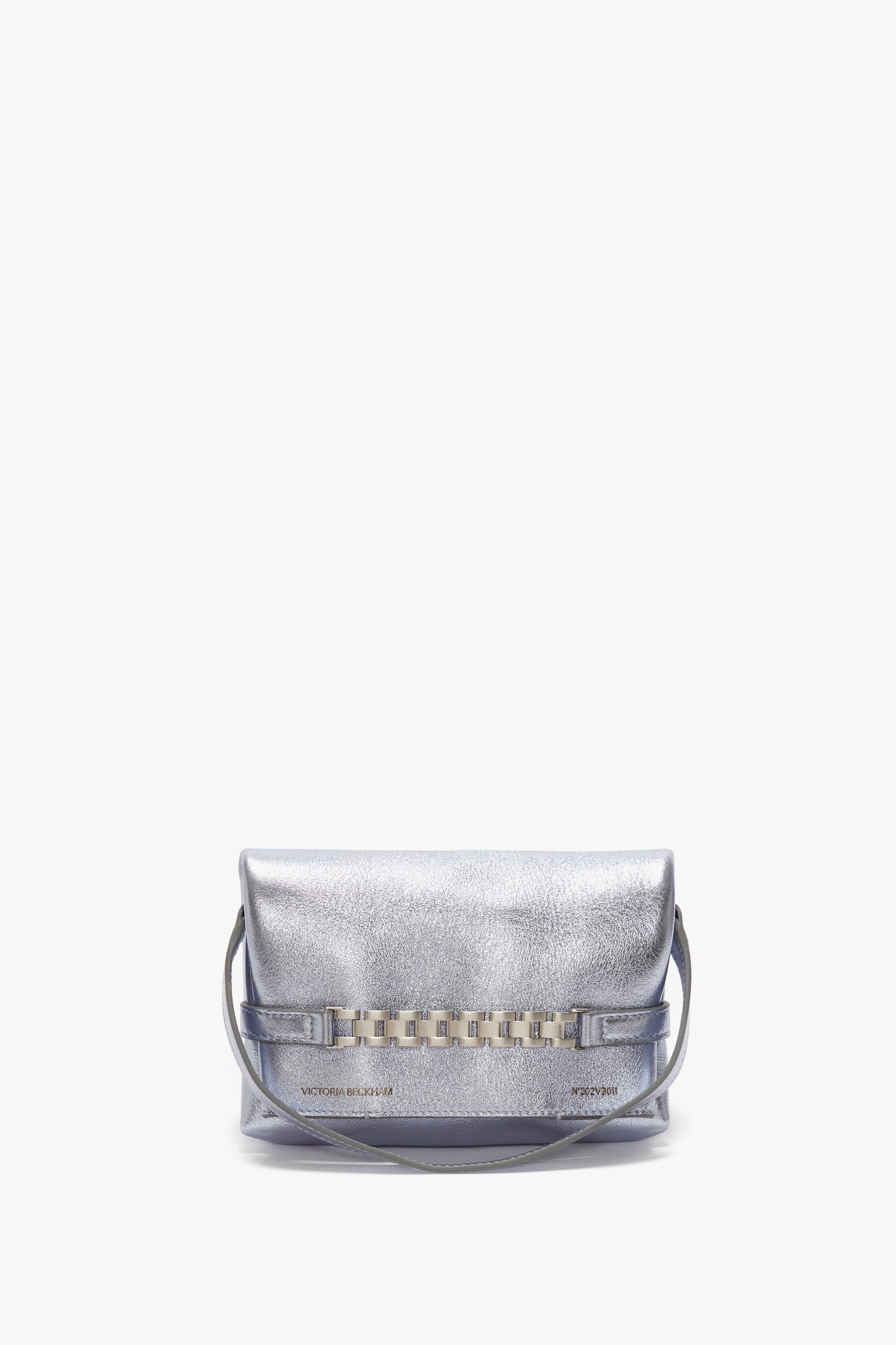 Mini Chain Pouch In Metallic Sky Leather sold by Victoria Beckham product image thumbnail 5