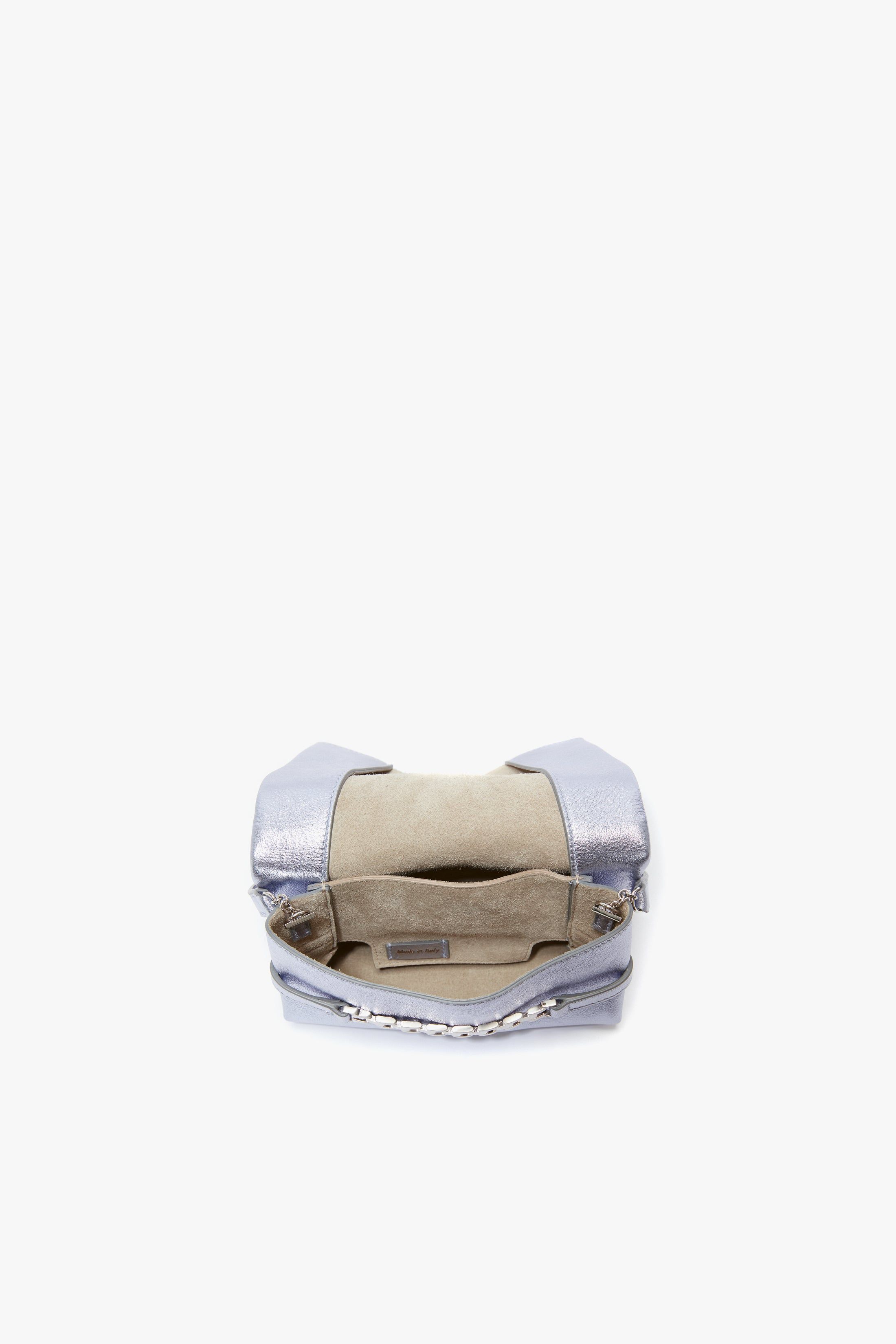 Mini Chain Pouch In Metallic Sky Leather sold by Victoria Beckham product image thumbnail 3