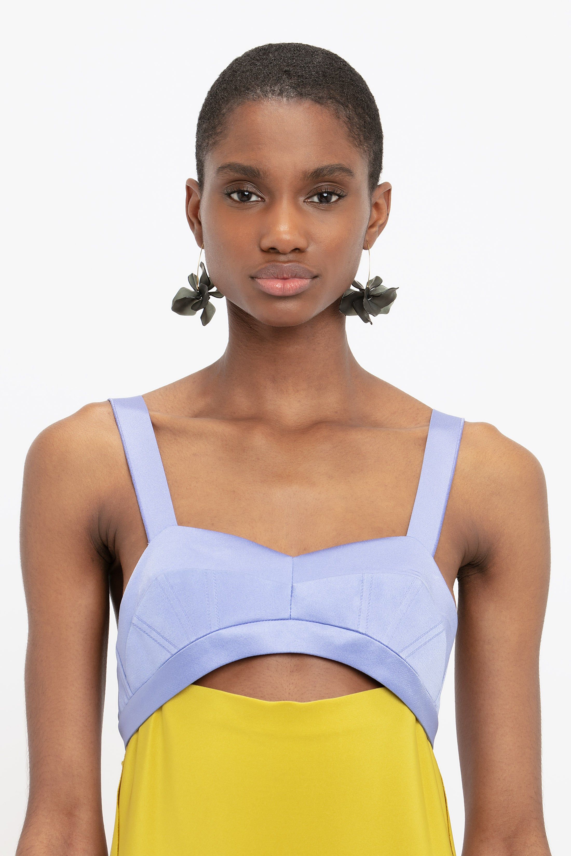 Bra Detail Maxi Dress In Lime sold by Victoria Beckham product image thumbnail 3