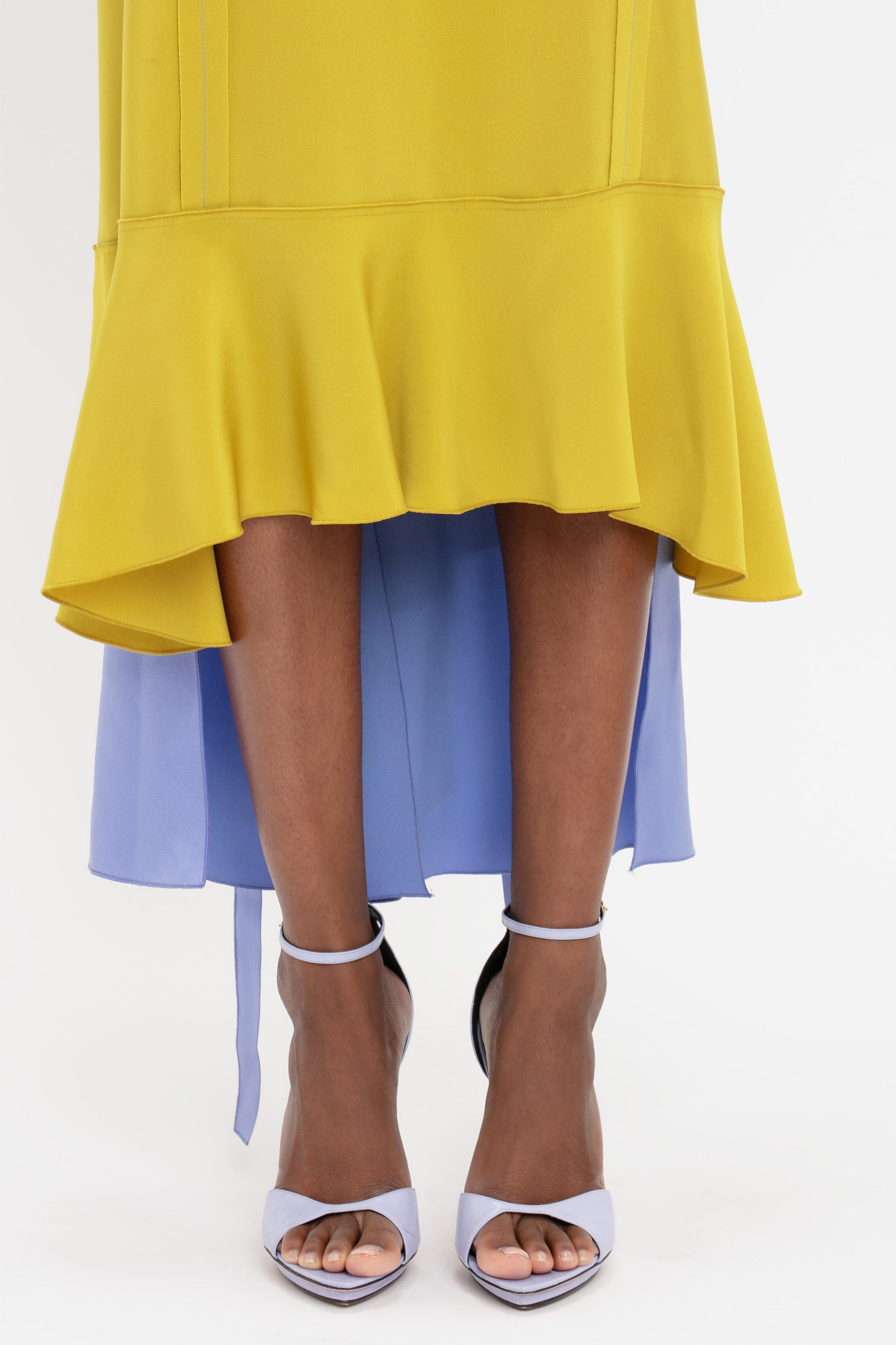 Bra Detail Maxi Dress In Lime sold by Victoria Beckham product image thumbnail 4