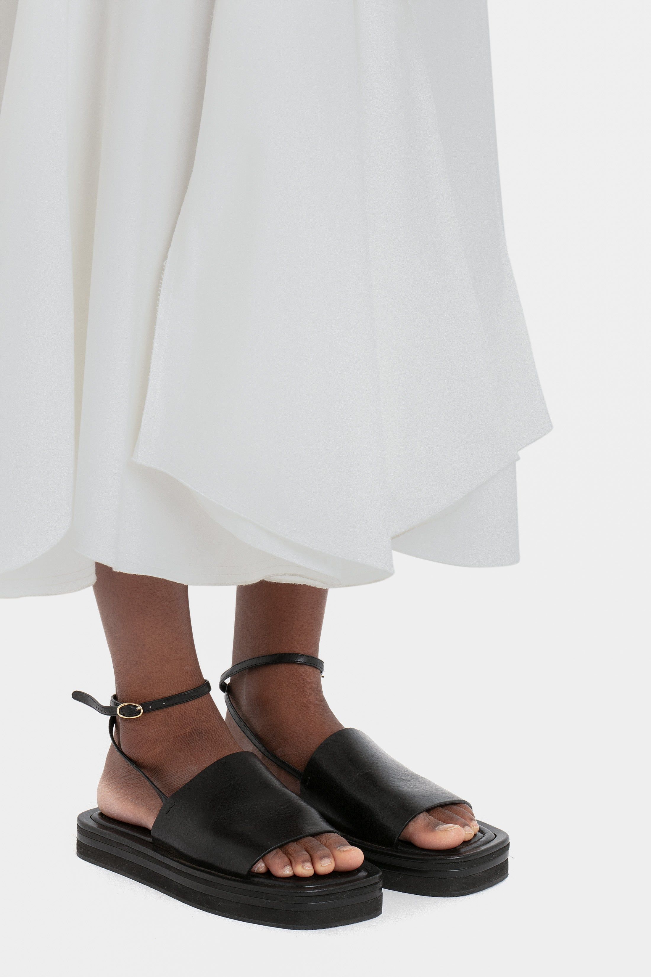 Organic Cotton Strappy Midi Dress in White sold by Victoria Beckham product image thumbnail 7