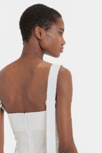 Organic Cotton Strappy Midi Dress in White sold by Victoria Beckham