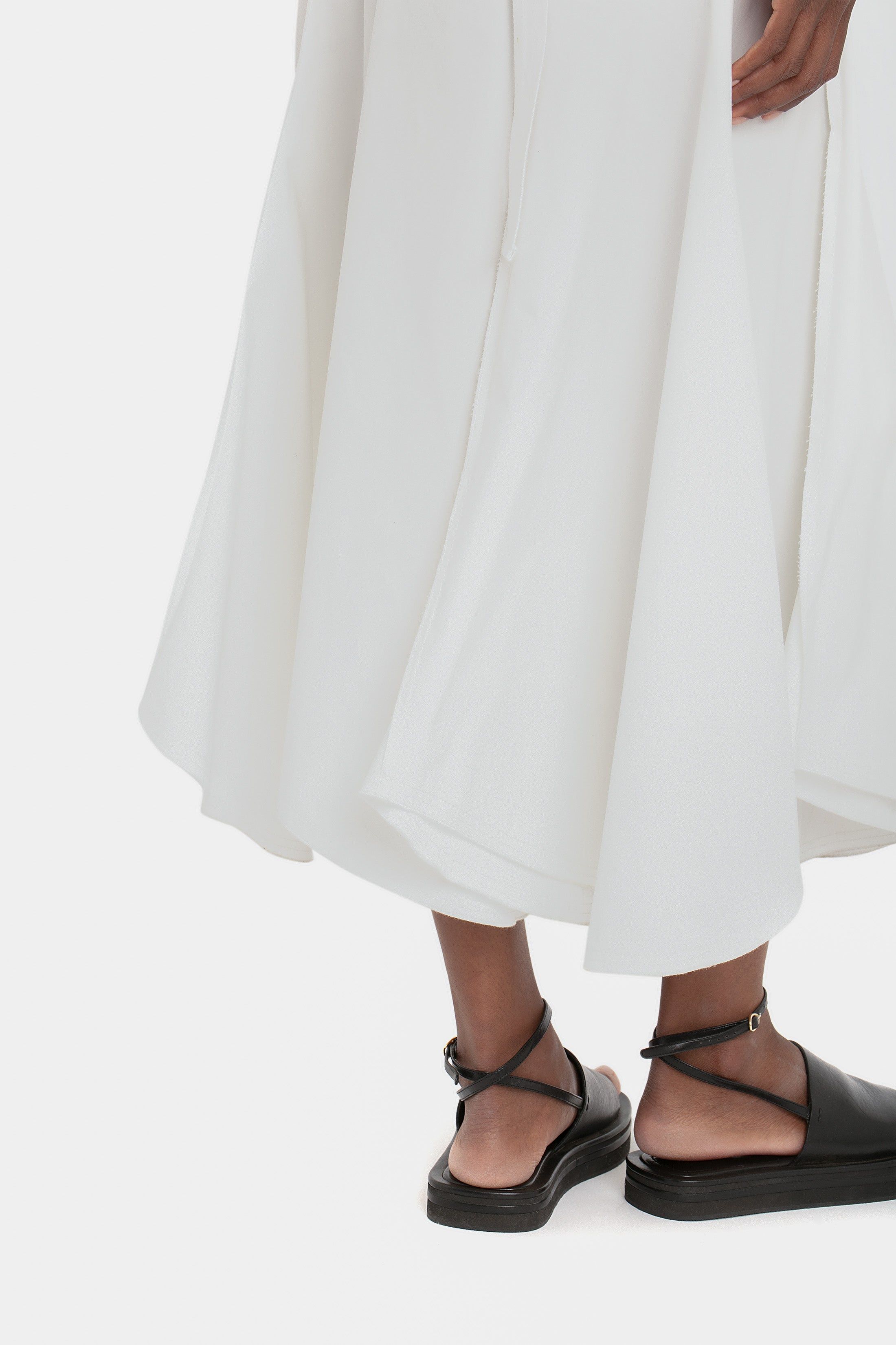 Organic Cotton Strappy Midi Dress in White sold by Victoria Beckham product image thumbnail 8