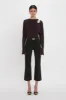 Cropped Kick Trouser In Black sold by Victoria Beckham