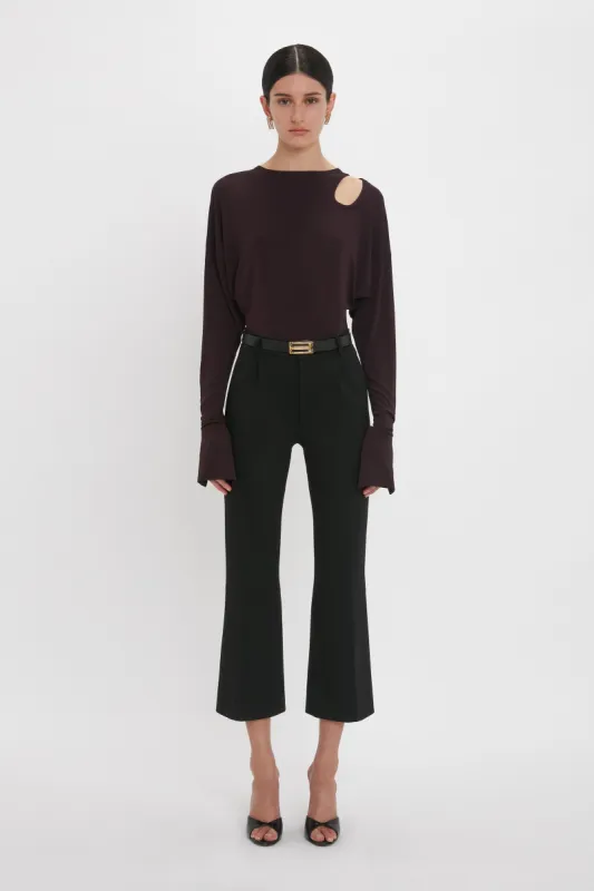 Cropped Kick Trouser In Black sold by Victoria Beckham