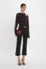 Cropped Kick Trouser In Black sold by Victoria Beckham