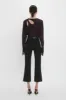 Cropped Kick Trouser In Black sold by Victoria Beckham