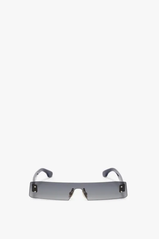 Mini Visor Sunglasses In Black-Green made by Victoria Beckham