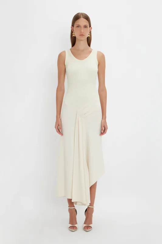 Sleeveless Tie Detail Dress In Cream sold by Victoria Beckham