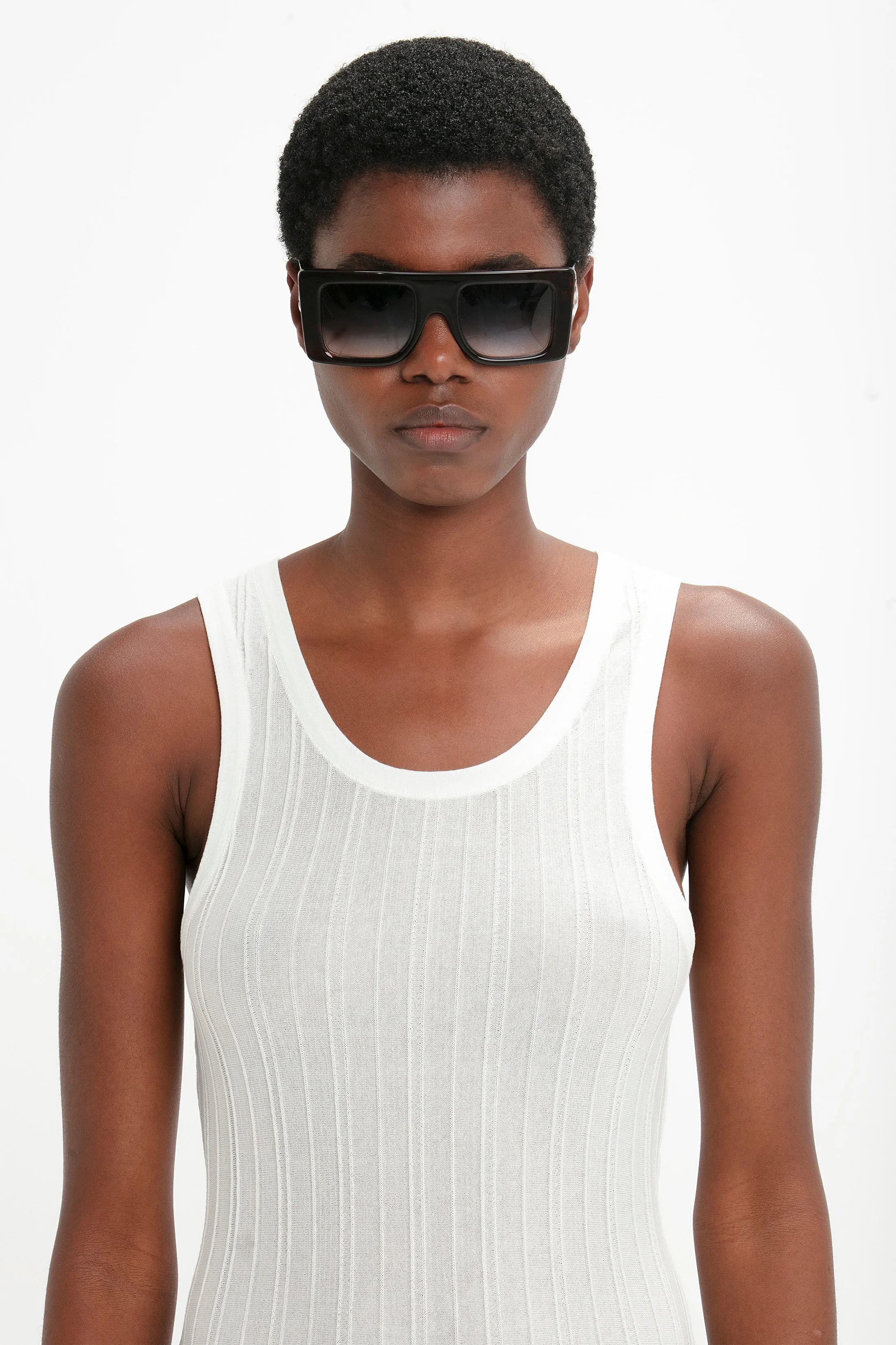 Oversized Frame Sunglasses In Black sold by Victoria Beckham product image thumbnail 3