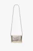Mini Chain Pouch With Long Strap In Gold Leather sold by Victoria Beckham