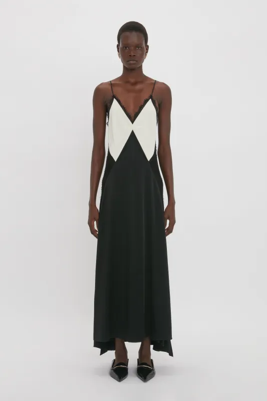 V-Neck Lace Insert Cami Dress In Ivory sold by Victoria Beckham