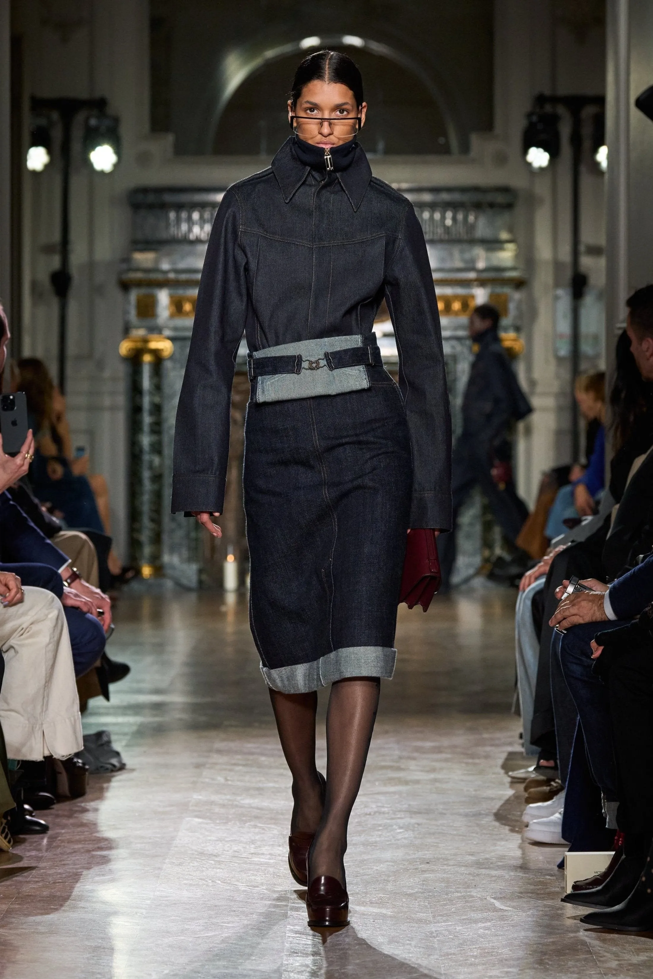 Overall Skirt In Dark Indigo Rinse sold by Victoria Beckham product image thumbnail 4