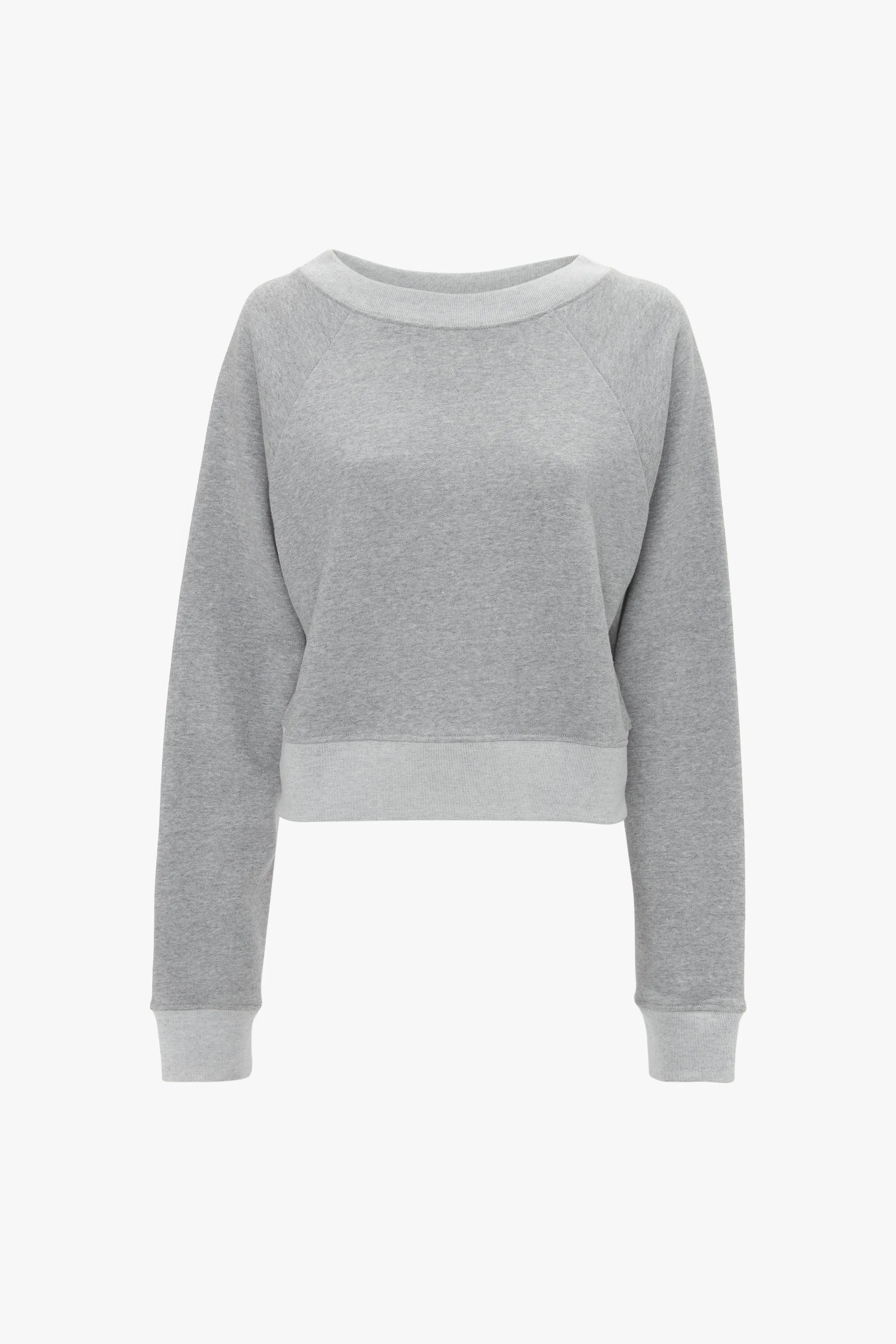Cropped Sweatshirt In Grey Marl sold by Victoria Beckham product image thumbnail 5
