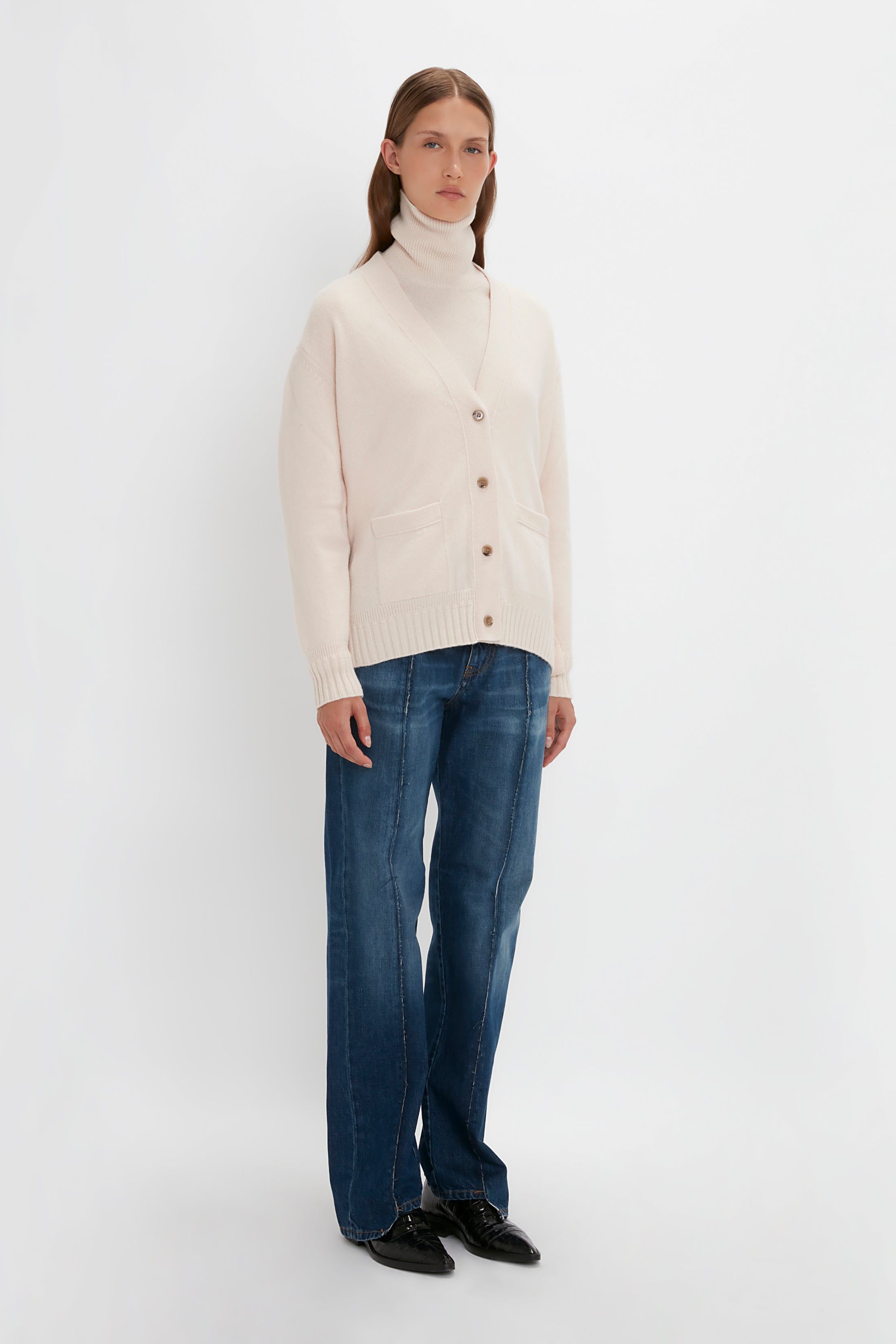 Double Layer Cardigan In Ivory sold by Victoria Beckham product image thumbnail 2