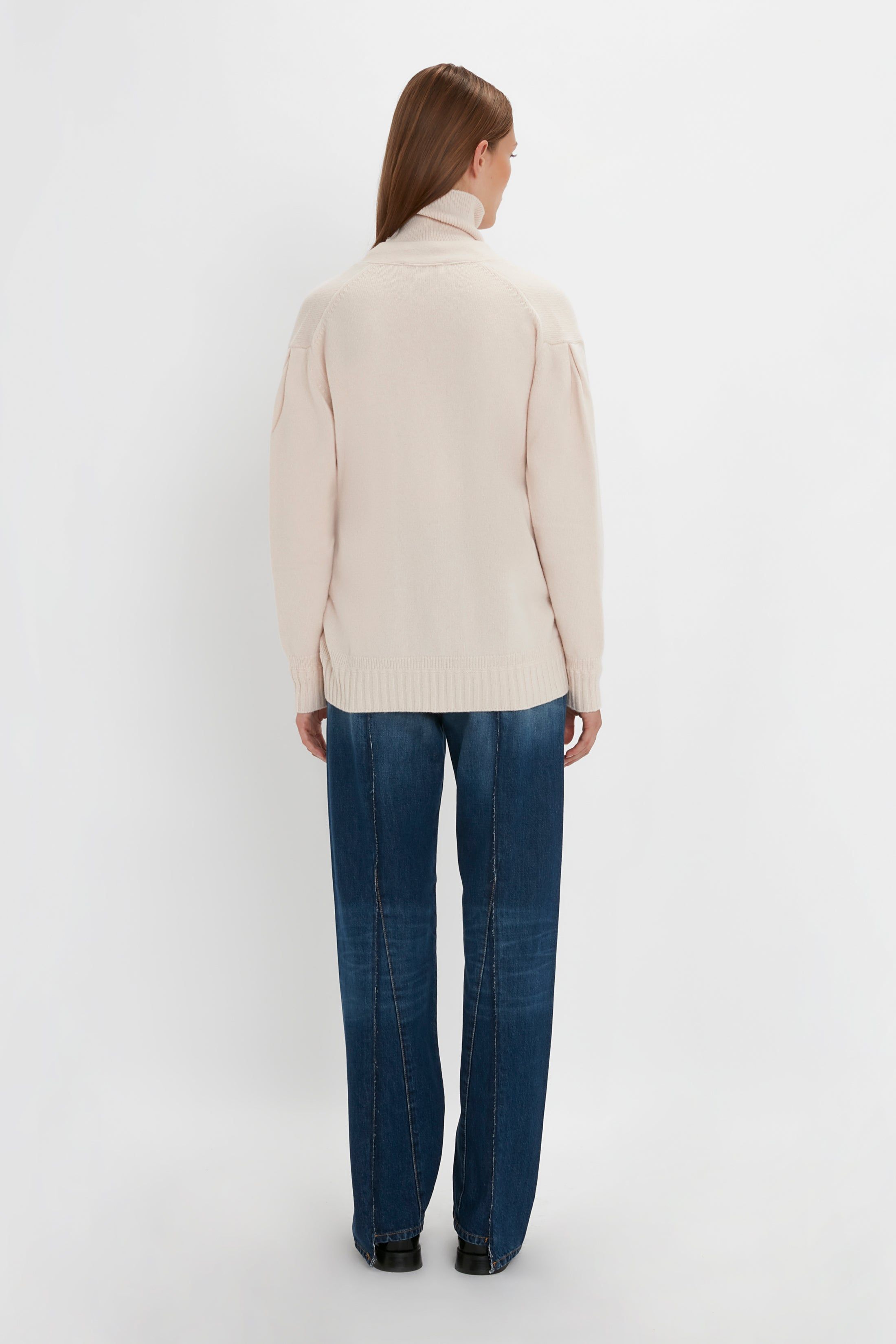 Double Layer Cardigan In Ivory sold by Victoria Beckham product image thumbnail 3