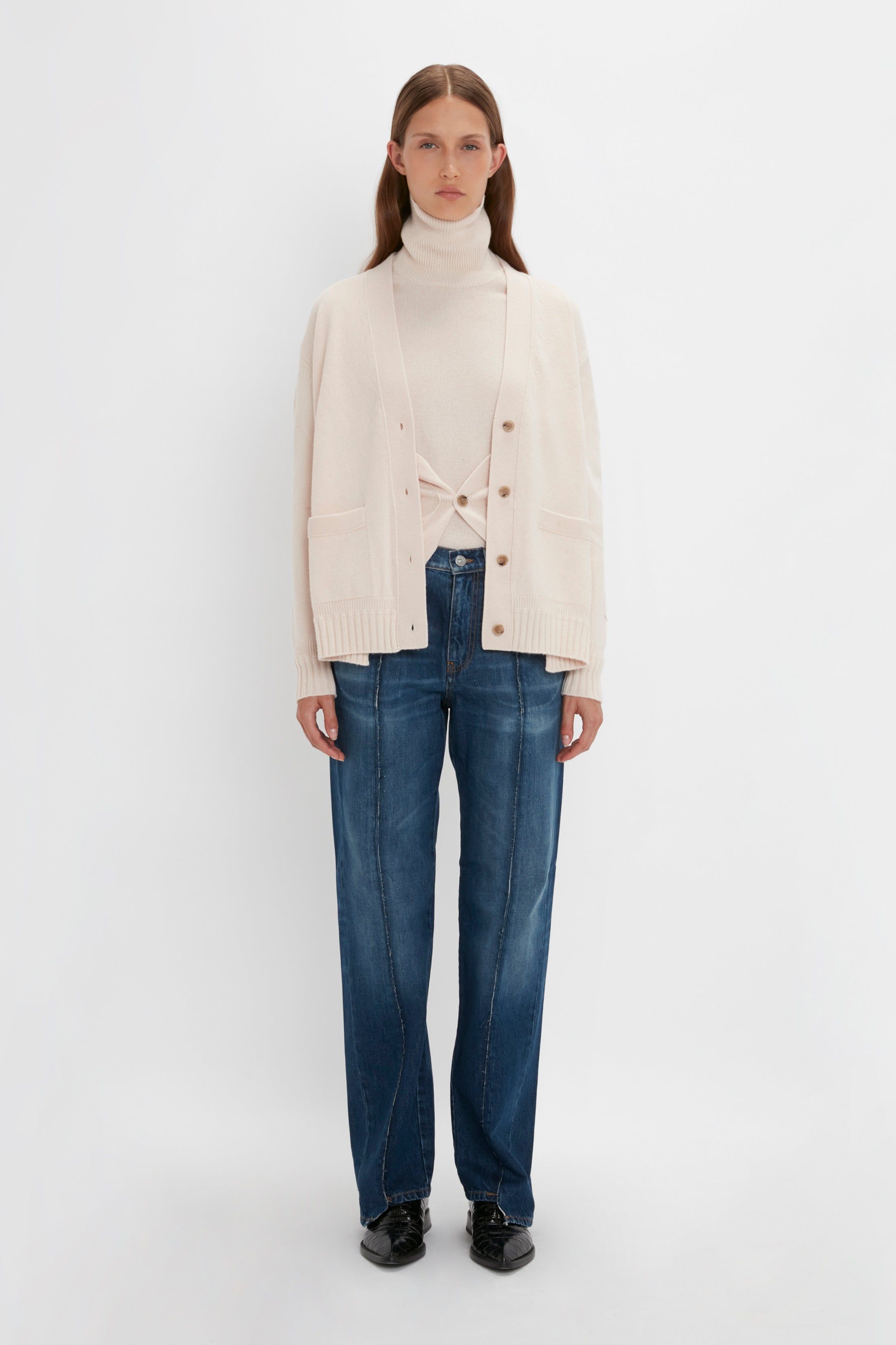 Double Layer Cardigan In Ivory sold by Victoria Beckham