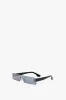 Mini Visor Sunglasses In Blue-Mirror sold by Victoria Beckham