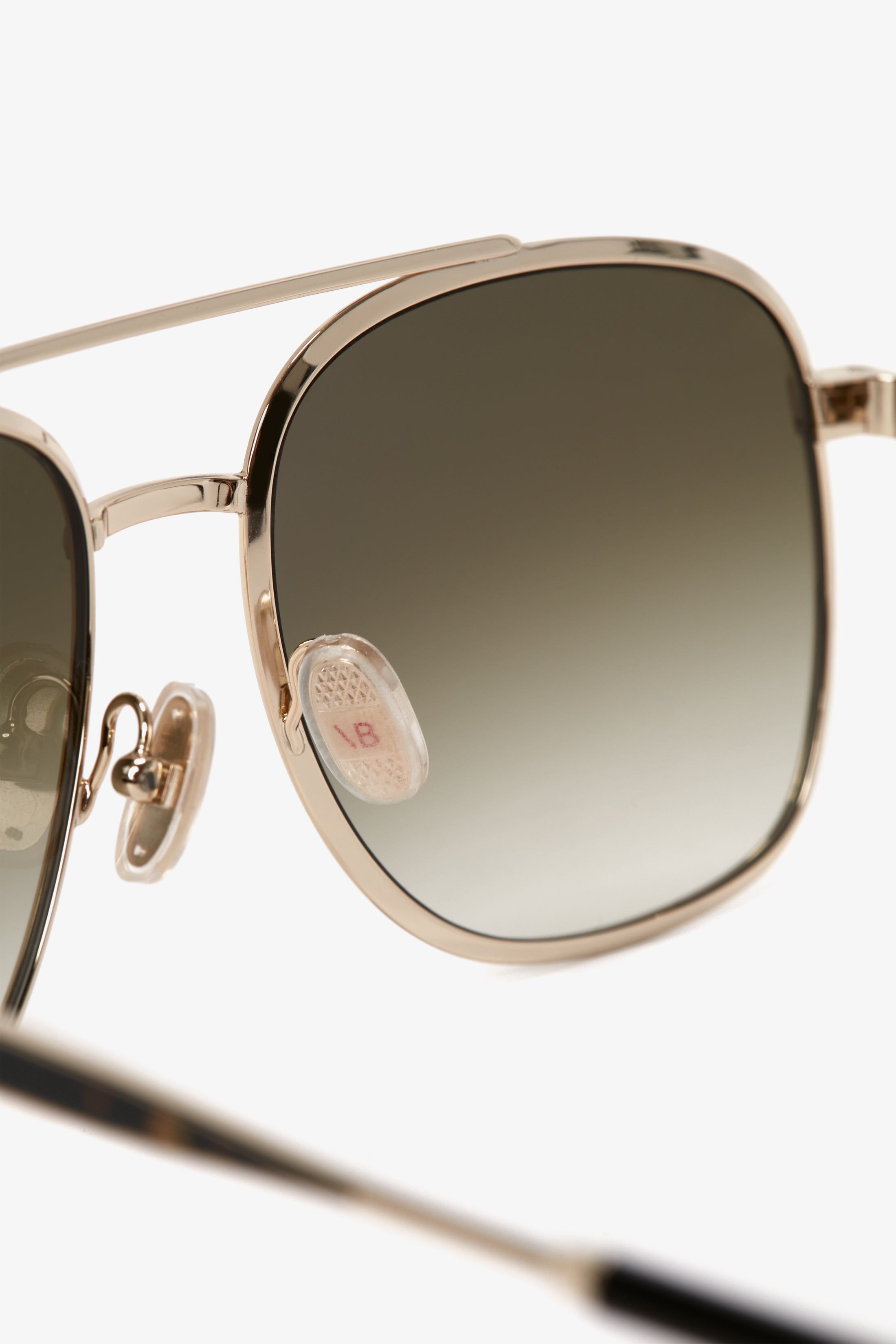 Double Bridge V Detail Sunglasses In Gold sold by Victoria Beckham product image thumbnail 3