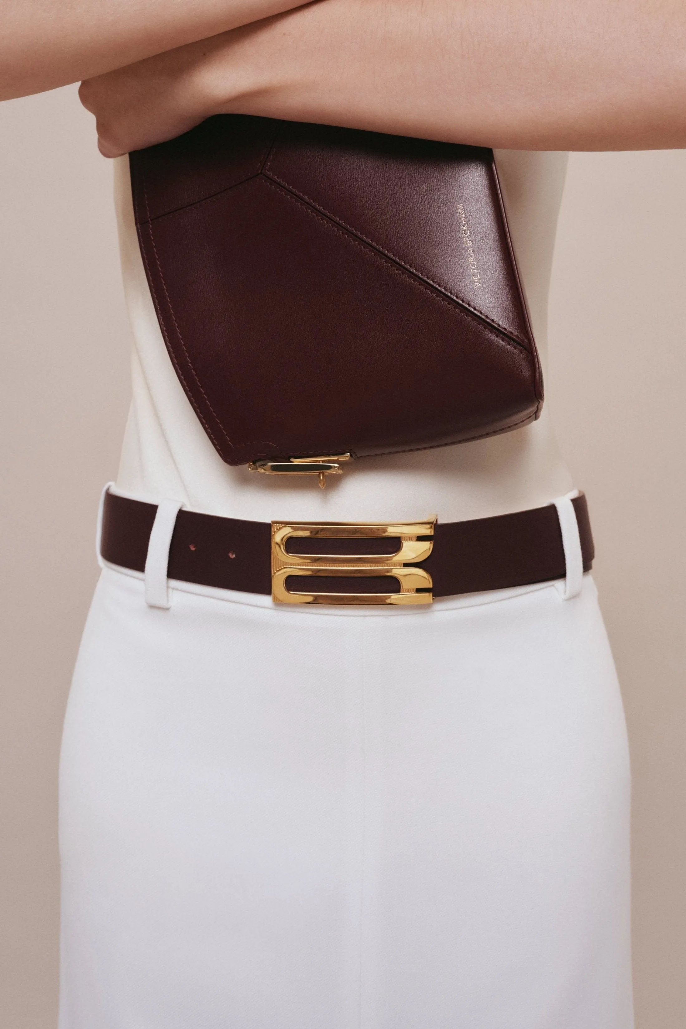Jumbo Dorian Belt In Burgundy Leather sold by Victoria Beckham product image thumbnail 5