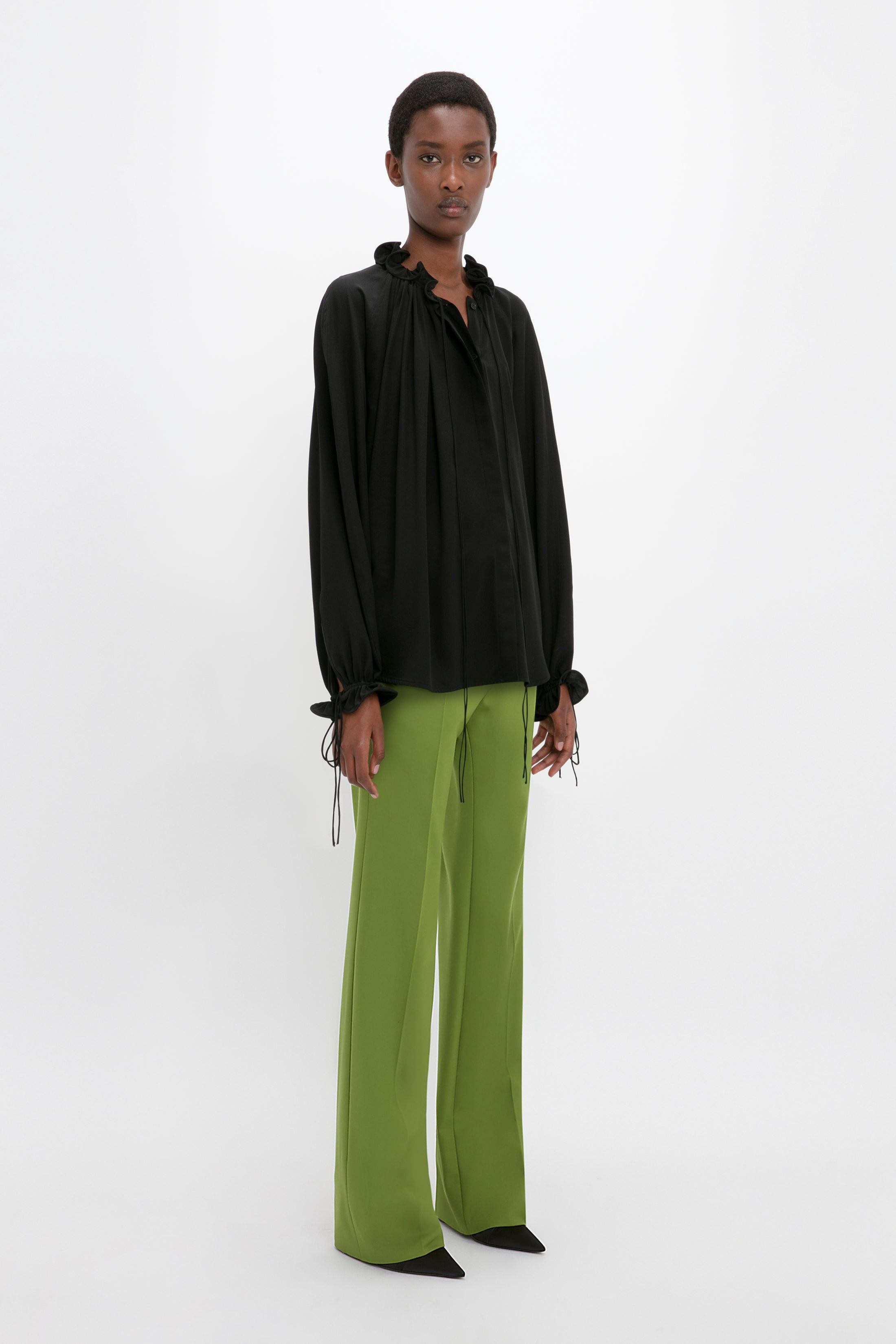 Ruched Detail Blouse In Black sold by Victoria Beckham product image thumbnail 2