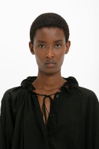 Ruched Detail Blouse In Black sold by Victoria Beckham