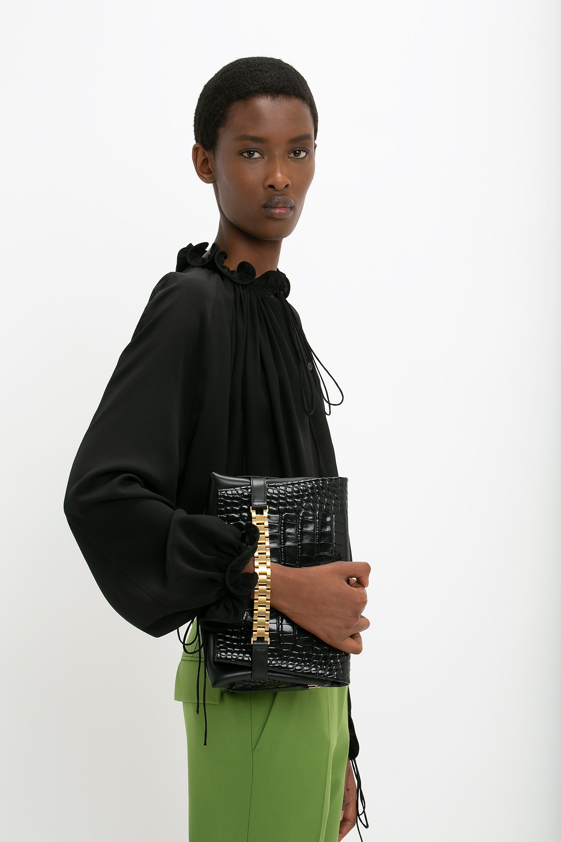 Ruched Detail Blouse In Black sold by Victoria Beckham product image thumbnail 4