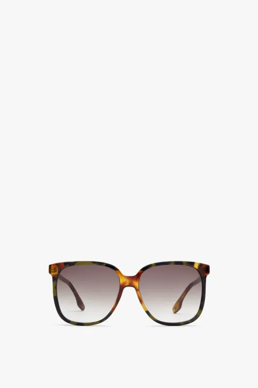 Deep Square Sunglasses in Blonde Green Havana sold by Victoria Beckham