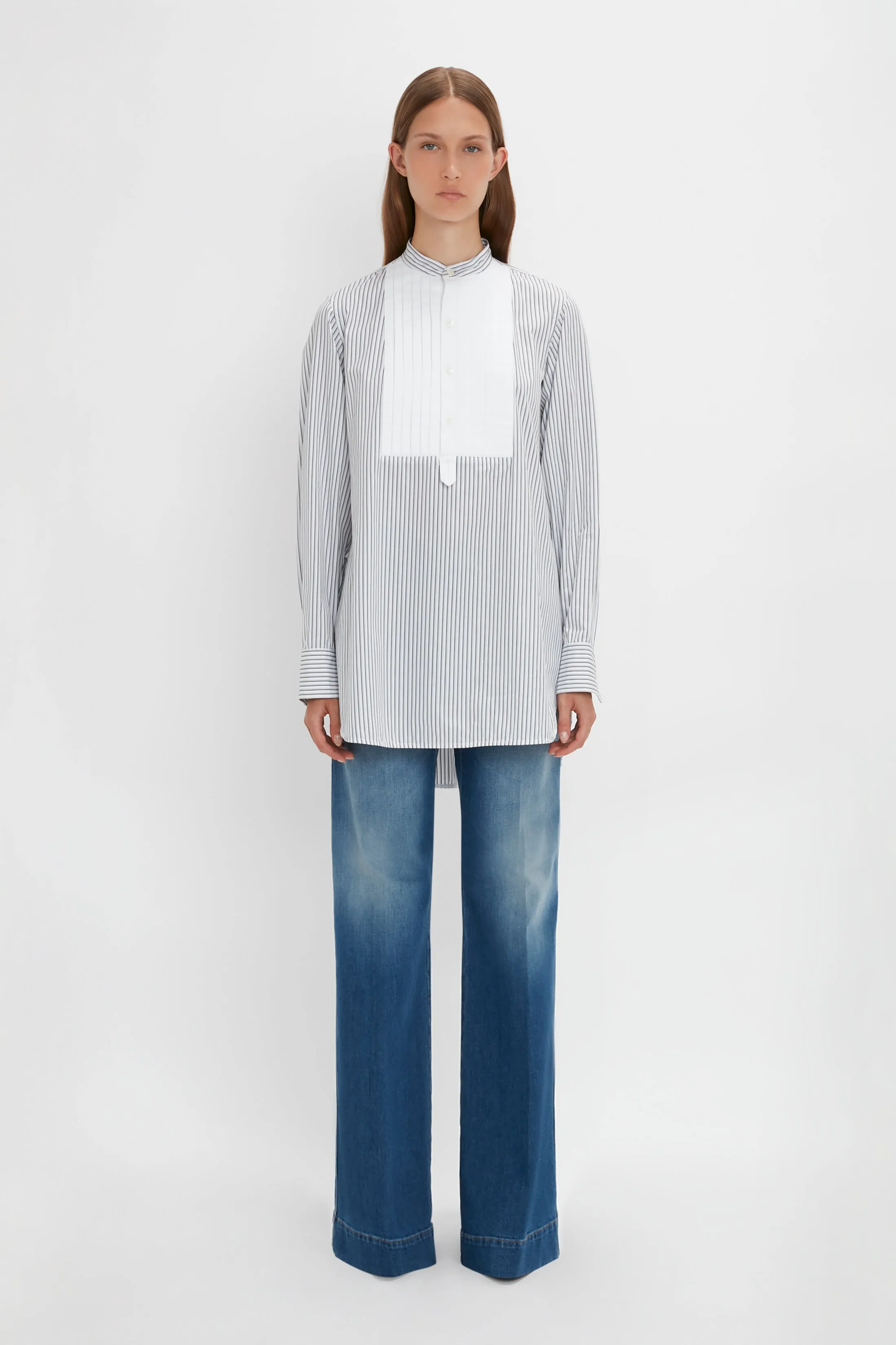 Tuxedo Bib Shirt in Black and Off-White sold by Victoria Beckham product image thumbnail 4