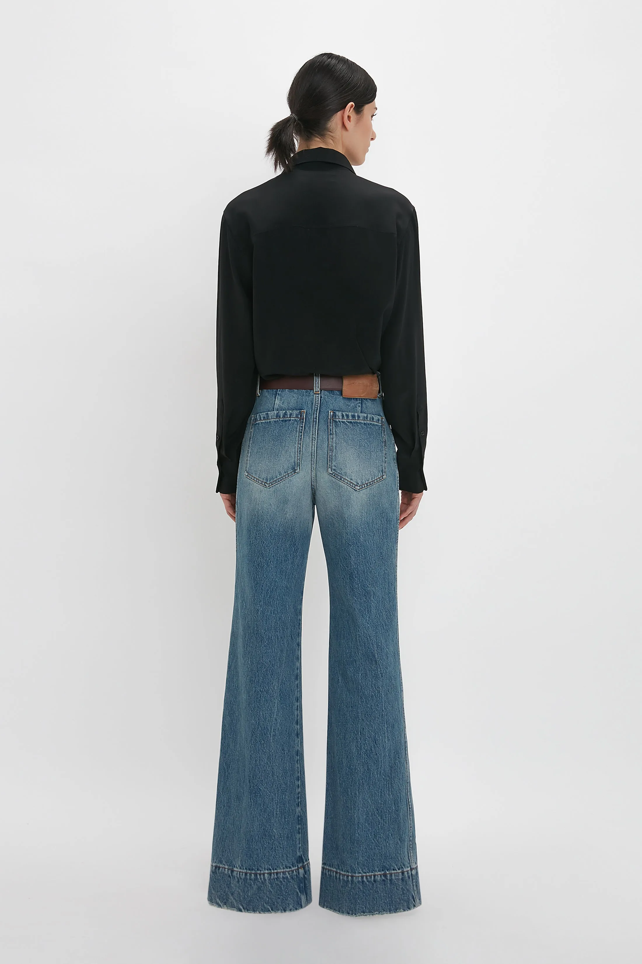 Alina High Waisted Jean In Worn Blue Wash sold by Victoria Beckham product image thumbnail 3