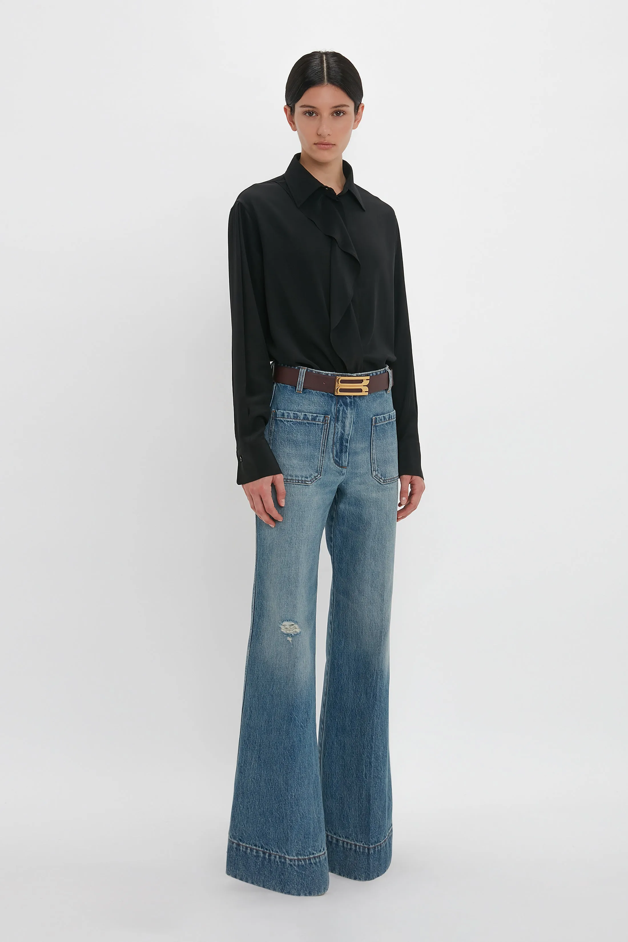 Alina High Waisted Jean In Worn Blue Wash sold by Victoria Beckham product image thumbnail 2