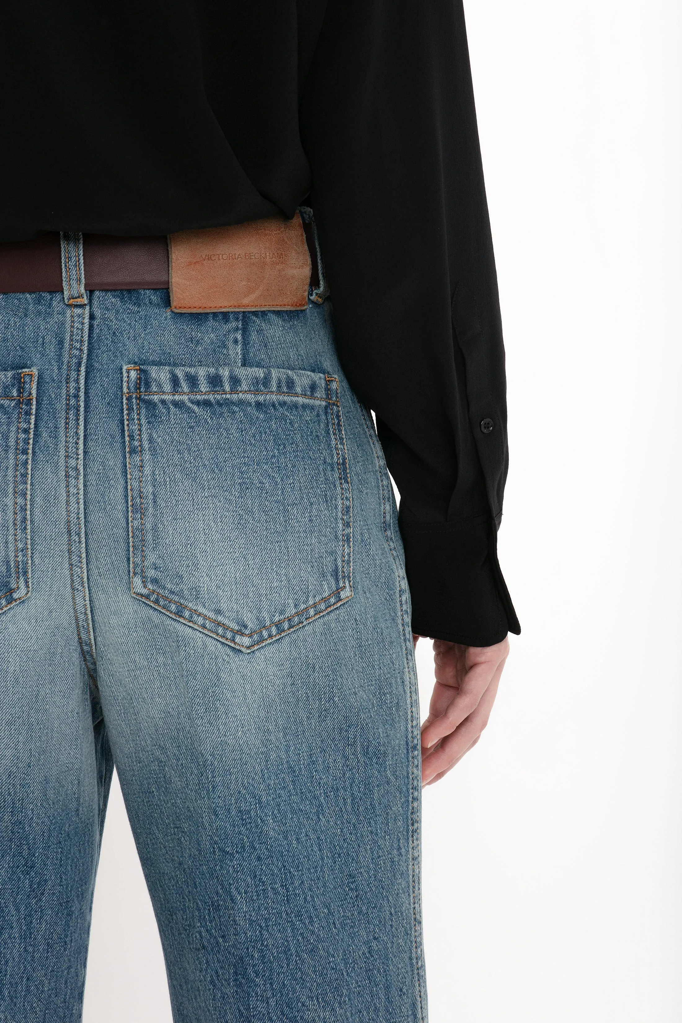 Alina High Waisted Jean In Worn Blue Wash sold by Victoria Beckham product image thumbnail 5